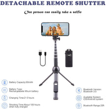 Load image into Gallery viewer, Selfie Stick Tripod 45 Inch