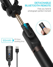 Load image into Gallery viewer, BlitzWolf Extendable Selfie Stick Tripod with Wireless Remote
