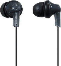 Load image into Gallery viewer, Panasonic RPHJE120K Black Earphones Ergofit Design
