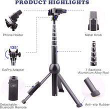 Load image into Gallery viewer, Selfie Stick Tripod 45 Inch
